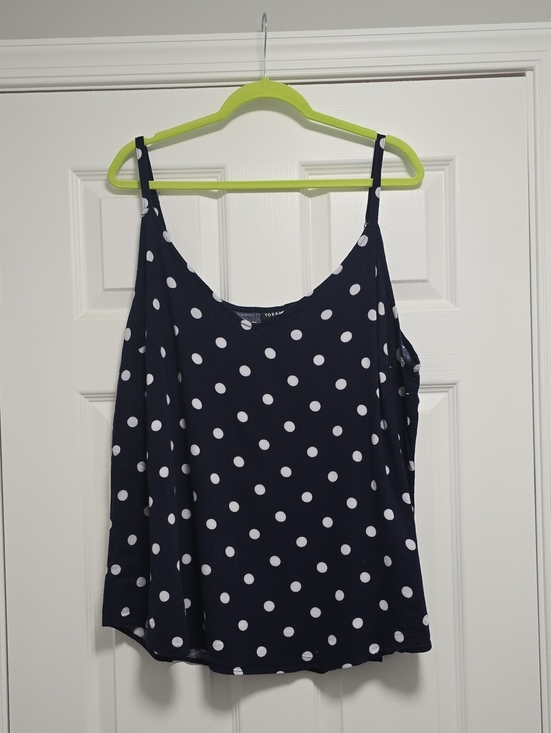 torrid Tops - Torrid Polka Dot Navy Cami Tank Top